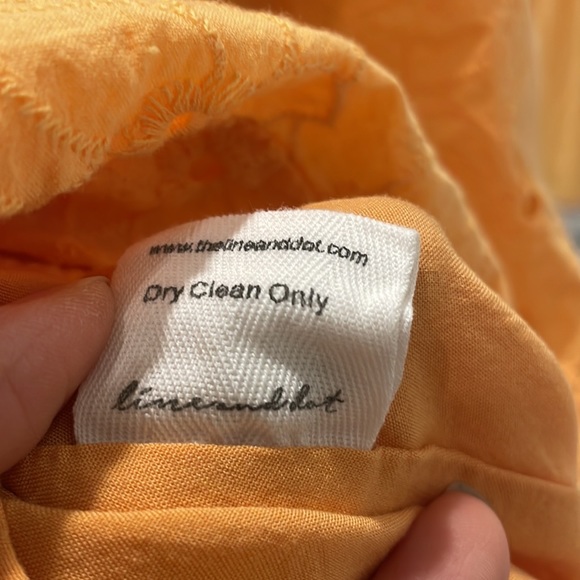 Line & Dot Orange Eyelet strapped dress - Picture 9 of 10